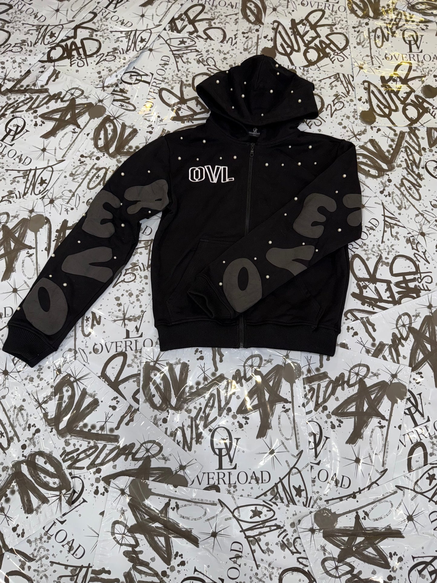OVERLOAD with pearl zip up